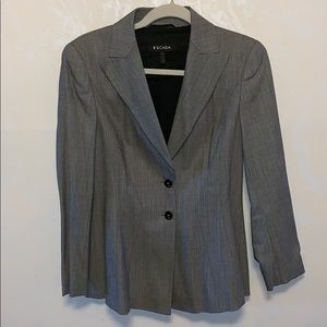 Escada Classic Fitted Houndstooth Skirt Suit